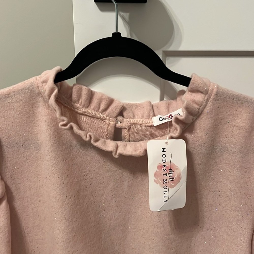 Pink Ruffled Women's Top - Picture 5 of 5